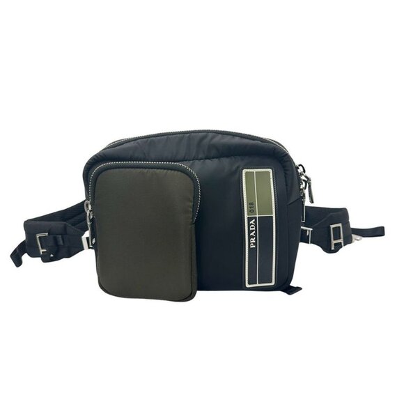 Prada Backpack Nylon Black Khaki main image 11